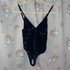 Thirty 6 Point 5 Black Velvet Bodysuit